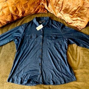 Karen Scott blue top